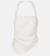 Sir Dorian Halterneck Linen-blend Top In White