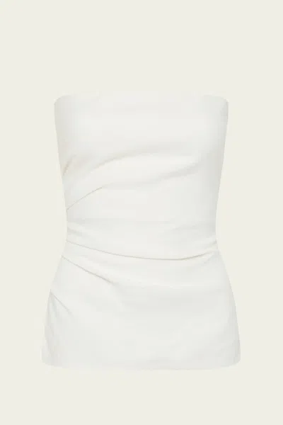 Sir Dorian Pleated Bodice In Ivory In White