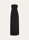 Sir Dorian Embroidered Linen And Cotton Maxi Dress In Black