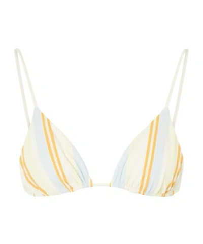 Sir Pernille Reversible Striped Bikini Top In Multi