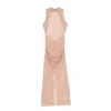 Sir Gathered-detail Mock-neck Maxi Dress