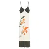 Sir Constance Floral Slip Dress In Beige