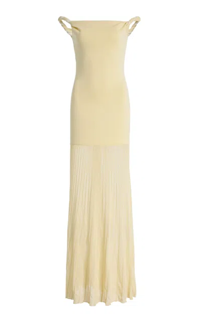 Sir Elia Off Shoulder Twist Dress In Yellow