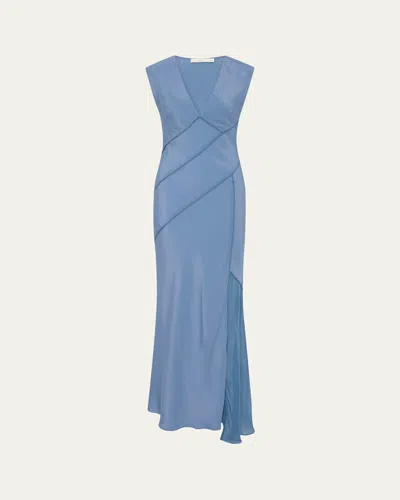 Sir Elin Paneled Gown In Blue