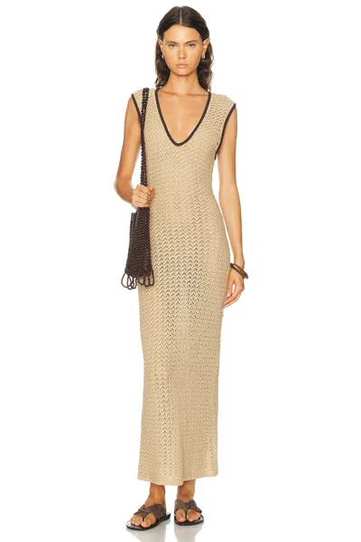 Sir Ellinor Midi Dress In Sand