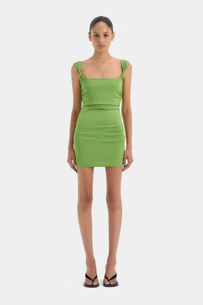 Sir Elm Twist Mini Dress In Green
