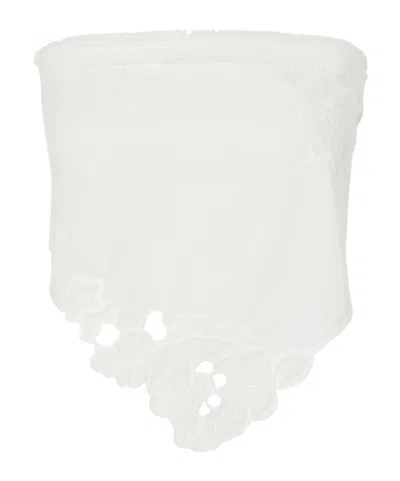 Sir Embroidered Halter Neck Strap In White