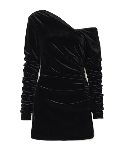 Sir Ettore One-shoulder Mini Dress In Black