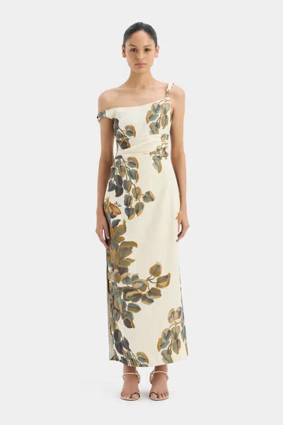 Sir Evalita Twist Midi Dress In Pine Valley