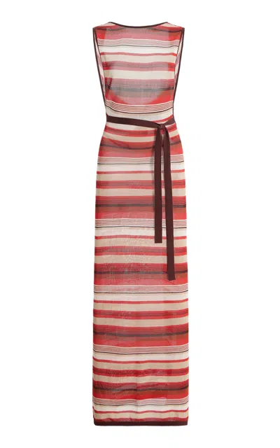 Sir . Exclusive Coastline Tie Maxi Dress In Red