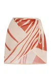 Sir Exclusive Riviera Silk-wool Mini Sarong In Orange