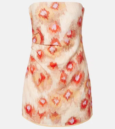 Sir Fiorella Floral Linen Minidress In Multi