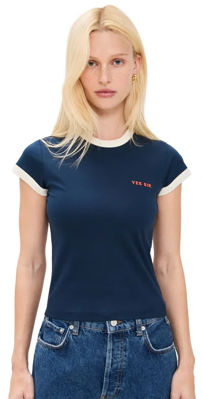 Sir Fitted Tee Midnight In Blue