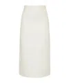 Sir Floral-embroidered Midi Skirt In White