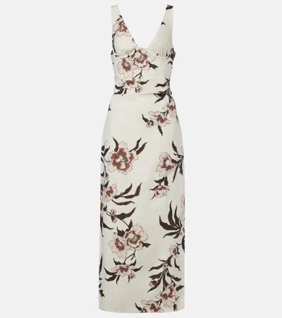 Sir Floral Linen Maxi Dress In Multi