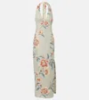 Sir Roisin Halter Midi Dress Bloom Floral In Multicoloured