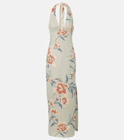 SIR FLORAL LINEN MAXI DRESS