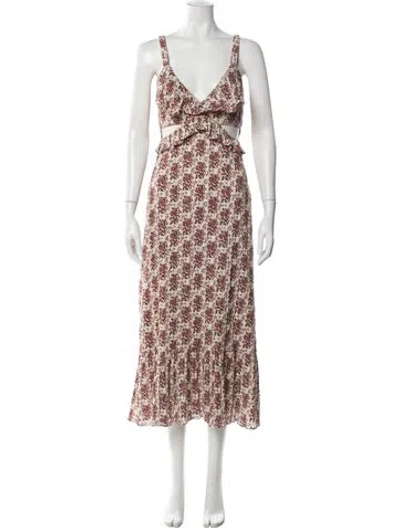 Pre-owned Sir Floral Print Long Dress