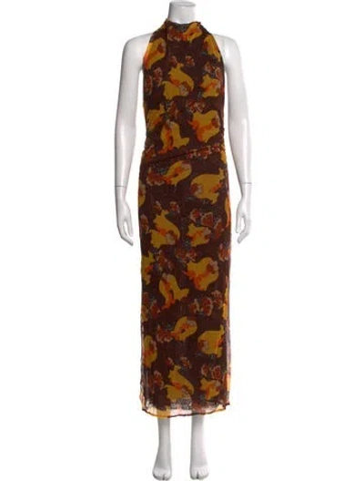 Pre-owned Sir Floral Print Long Dress In Multi