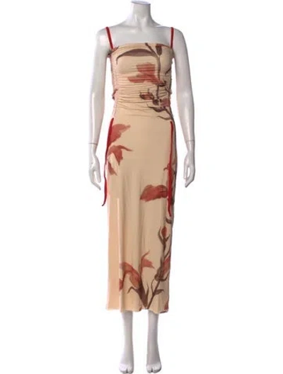 Pre-owned Sir Floral Print Long Dress In Multicolor