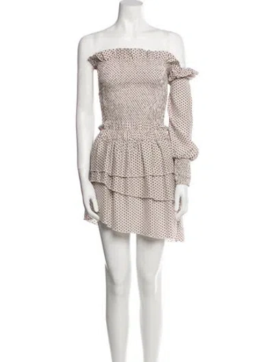 Pre-owned Sir Floral Print Mini Dress In Neutral