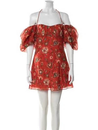 Pre-owned Sir Floral Print Mini Dress In Pink