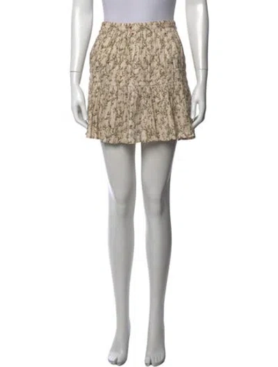 Pre-owned Sir Floral Print Mini Skirt In White