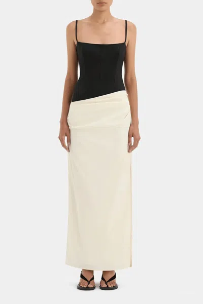 SIR FLORENT BODICE MAXI DRESS IN MONOCHROME