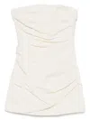 Sir Florent Strapless Mini Dress In Cream In Nude