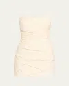 Sir Florent Strapless Mini Dress In Cream In Cream