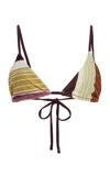 Sir Fontana String Triangle Bikini Top In Multi
