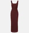 Sir Gathered Jersey Maxi Dress In Burgundy