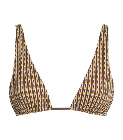 Sir . Geometric Cooper Bikini Top In Brown