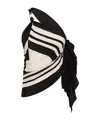 Sir Geometric Stripe Print Suspenders In Multi