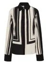 Sir Womens Pietra Geometric-print Silk Shirt Milano Nero In Black