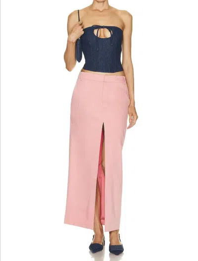 Sir Giacomo Split Maxi Skirt In Pink