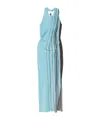 Sir Striped Halterneck Maxi Dress In Blue