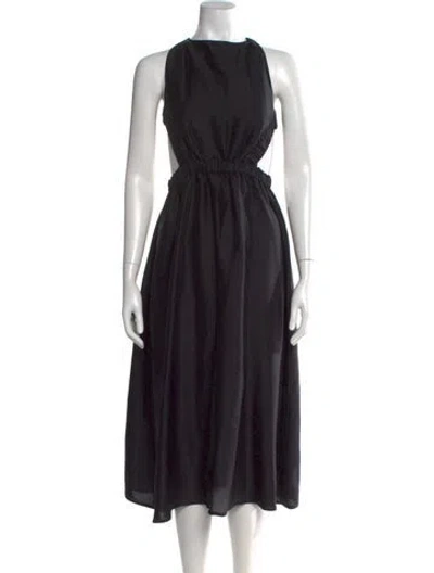 Pre-owned Sir Halterneck Long Dress In Black