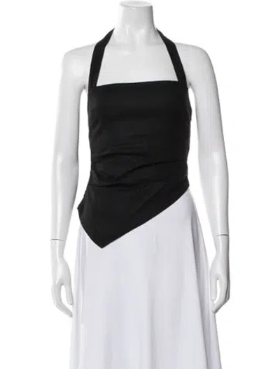 Pre-owned Sir Halterneck Sleeveless Top In Black
