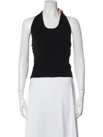 Pre-owned Sir Halterneck Sleeveless Top In Black