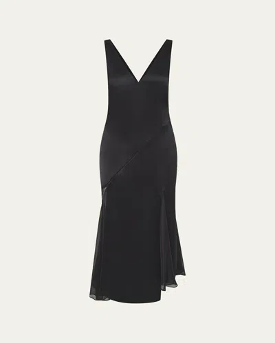 Sir Ingrid Lace Midi Dress In Black