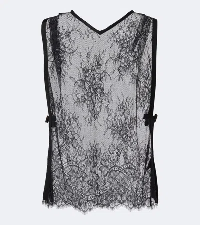 Sir Womens Black Ingrid Silk-blend Lace Top