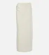 Sir Affogato Asymmetric Midi Skirt Ecru In Green