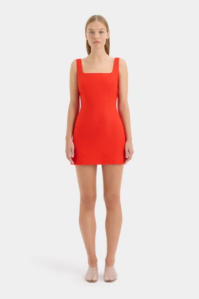 Sir Iris Tie Mini Dress In Scarlet