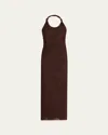 Sir Jacques Knot Midi Dress In Chocolate