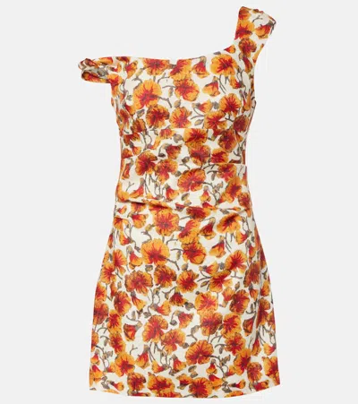 Sir Jara Floral Linen Minidress In Multi