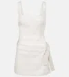 Sir Jessamine Tie Linen Minidress In White