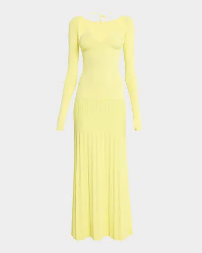 Sir Juniper Contoured Knit Dress In Lemon