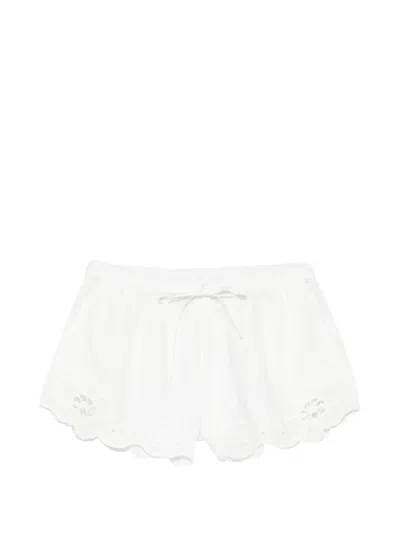 Sir Klara Broderie-anglaise Drawstring Shorts In Neutral
