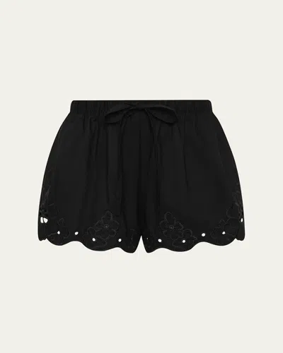 Sir Klara Embroidered Mini Shorts In Black